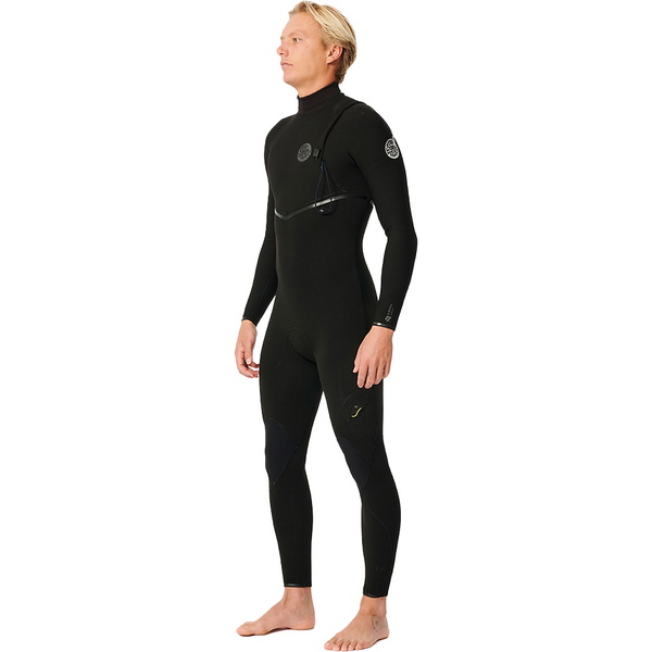 2025 Rip Curl Mens E-Bomb 4/3mm Zip Free Wetsuit 14TMFS - Black